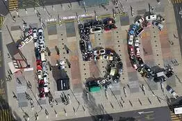 Image of a parking lot Video support for the WAVE in Geneva